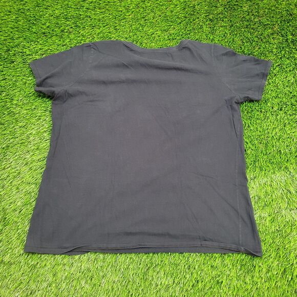 NIKE Center-Check Shirt Womens XL 22x24 Black Just-Do-it - Picture 2 of 13